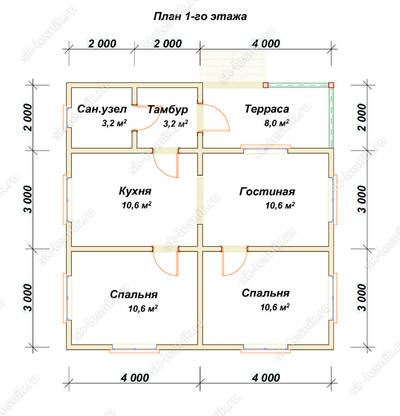 План первого этажа проекта 30