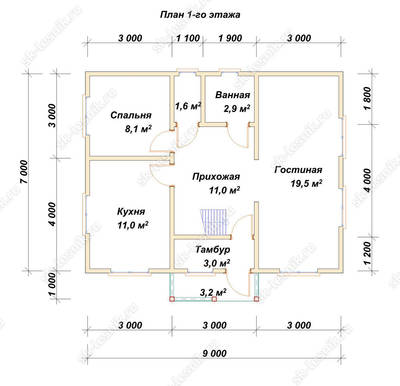 План первого этажа проекта 38